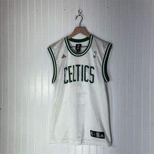 Adidas NBA Boston Celtics Kevin Garnett #5 Jersey White Green S VTG Authentic